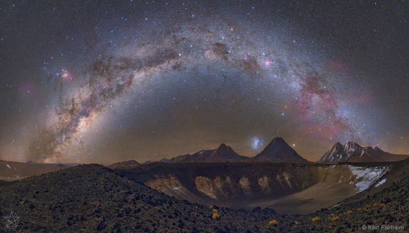 Milky Way over Chilean Volcanoes