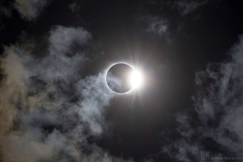 Diamond Ring in a Cloudy Sky
