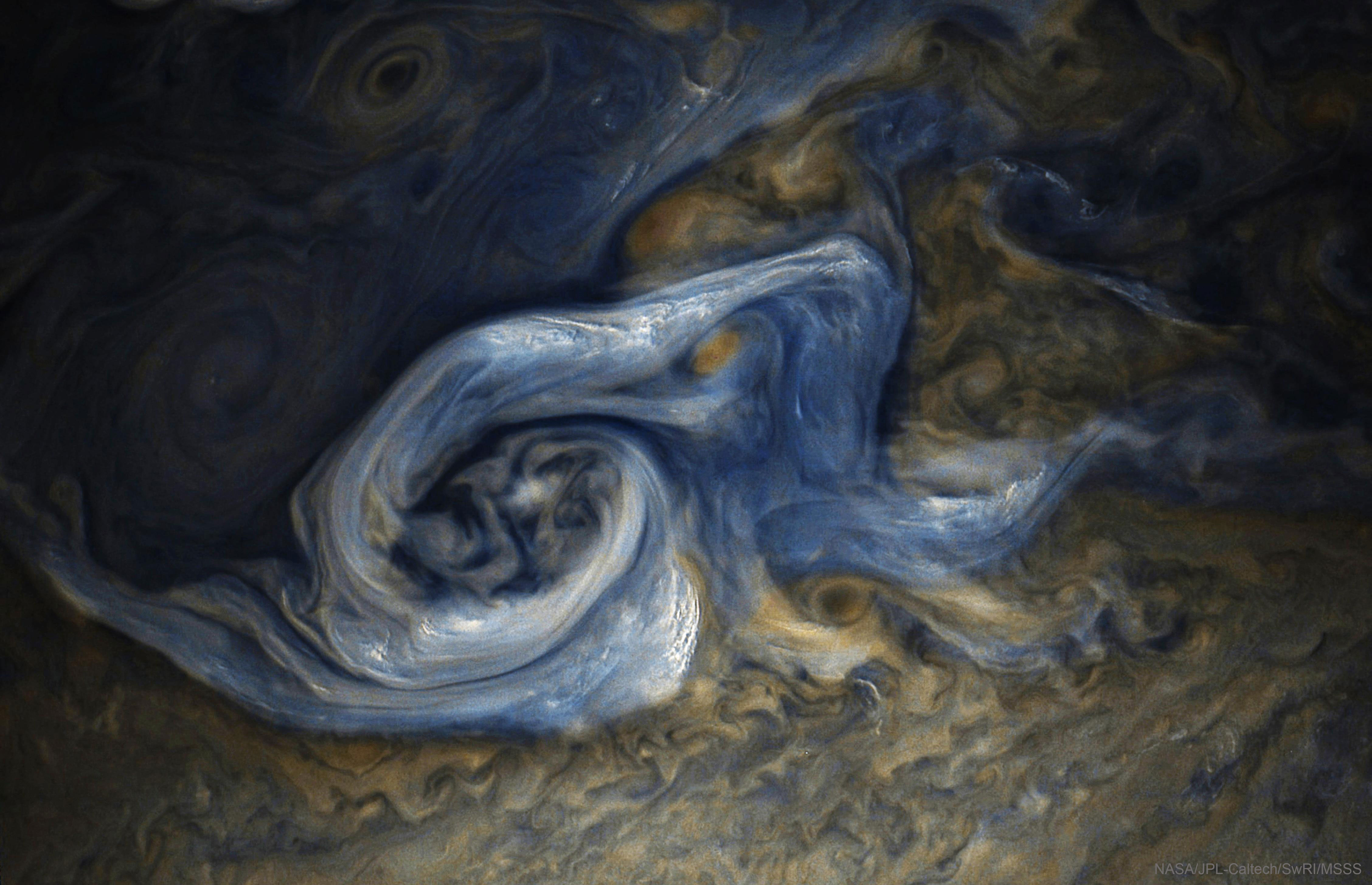 Juno Spots a Complex Storm on Jupiter