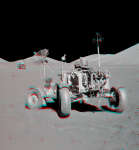 Аполлон-17: стереофотография "стоянки для особо важных персон"