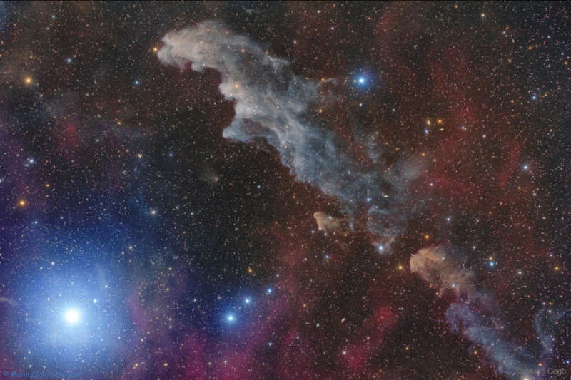 Rigel and the Witch Head Nebula