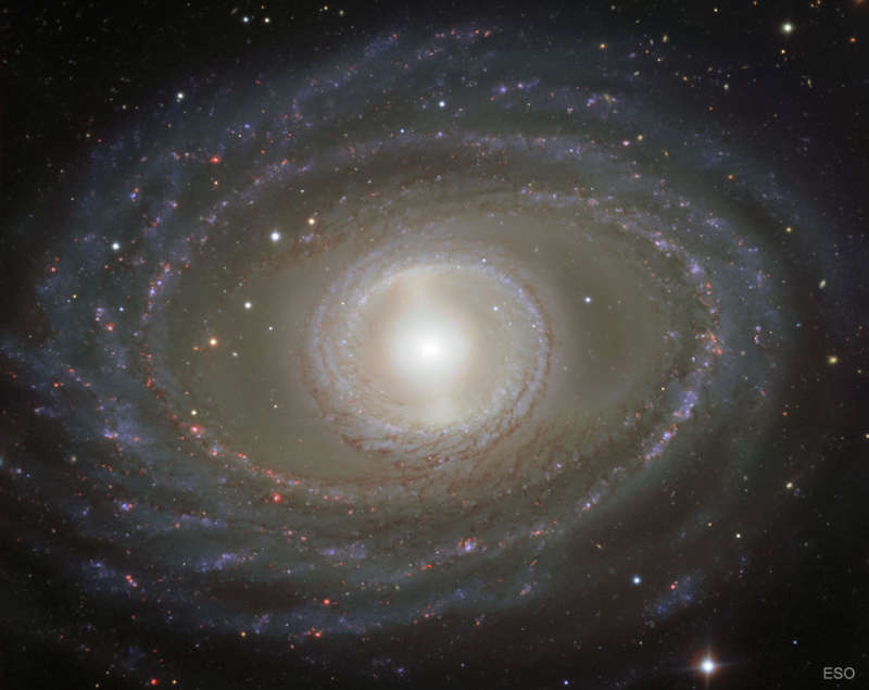 Ленты и жемчужины в спиральной галактике  NGC 1398