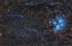 Голубая комета встречается с голубыми звездами