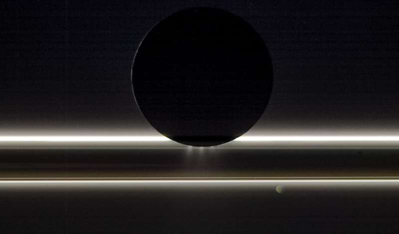 Enceladus in Silhouette