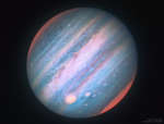 Yupiter v infrakrasnom svete ot teleskopa im.Habbla