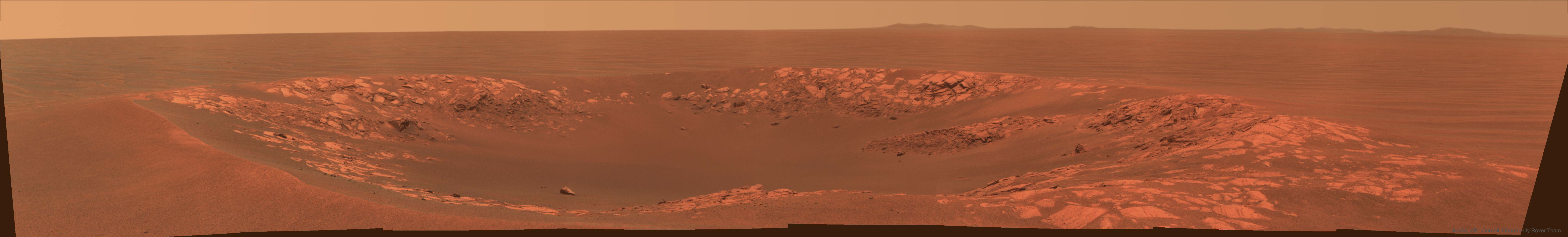 Intrepid Crater on Mars from Opportunity
