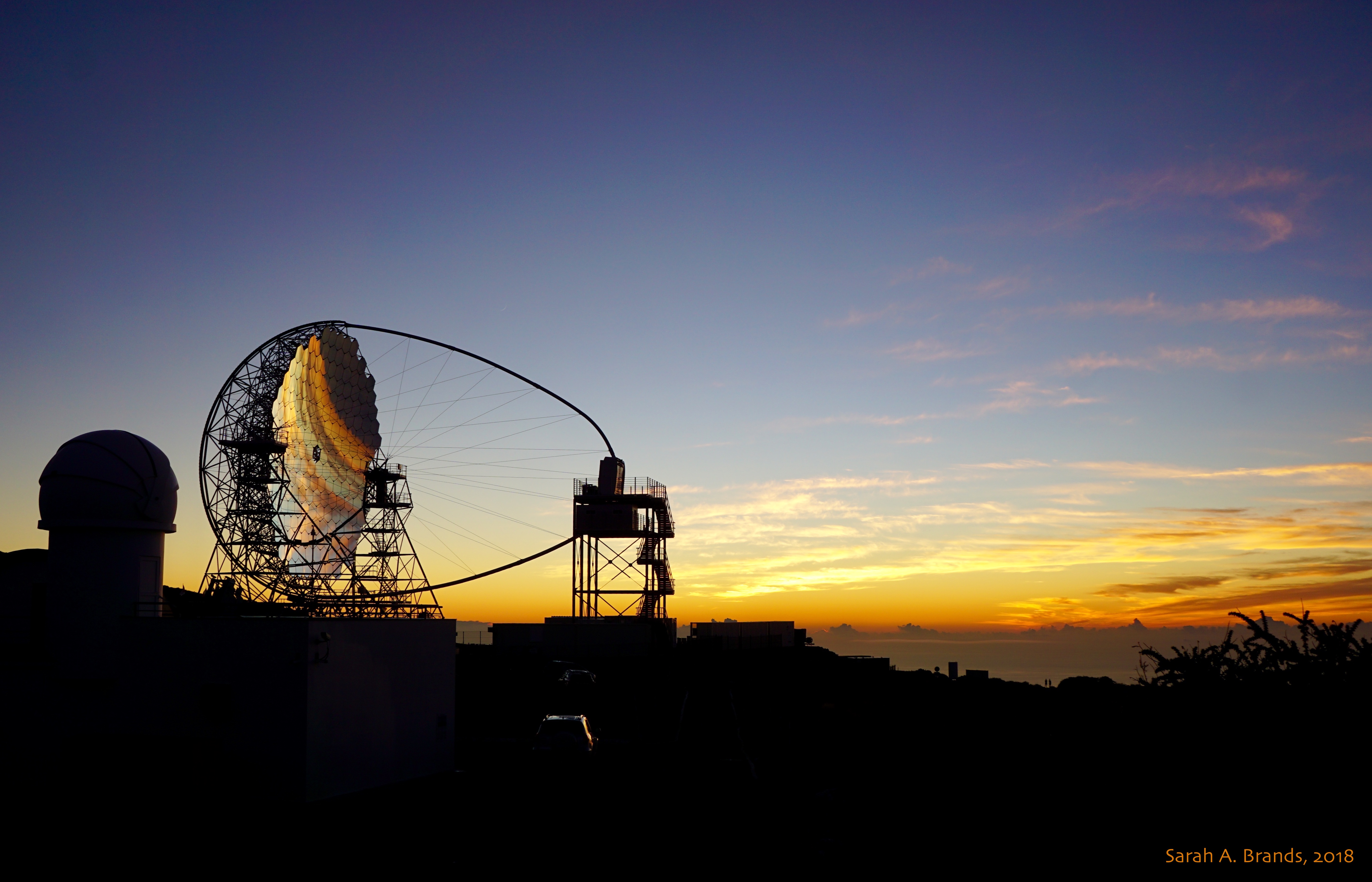 Cherenkov Telescope at Sunset