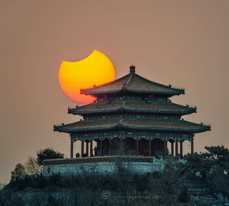Partial Eclipse over Beijing