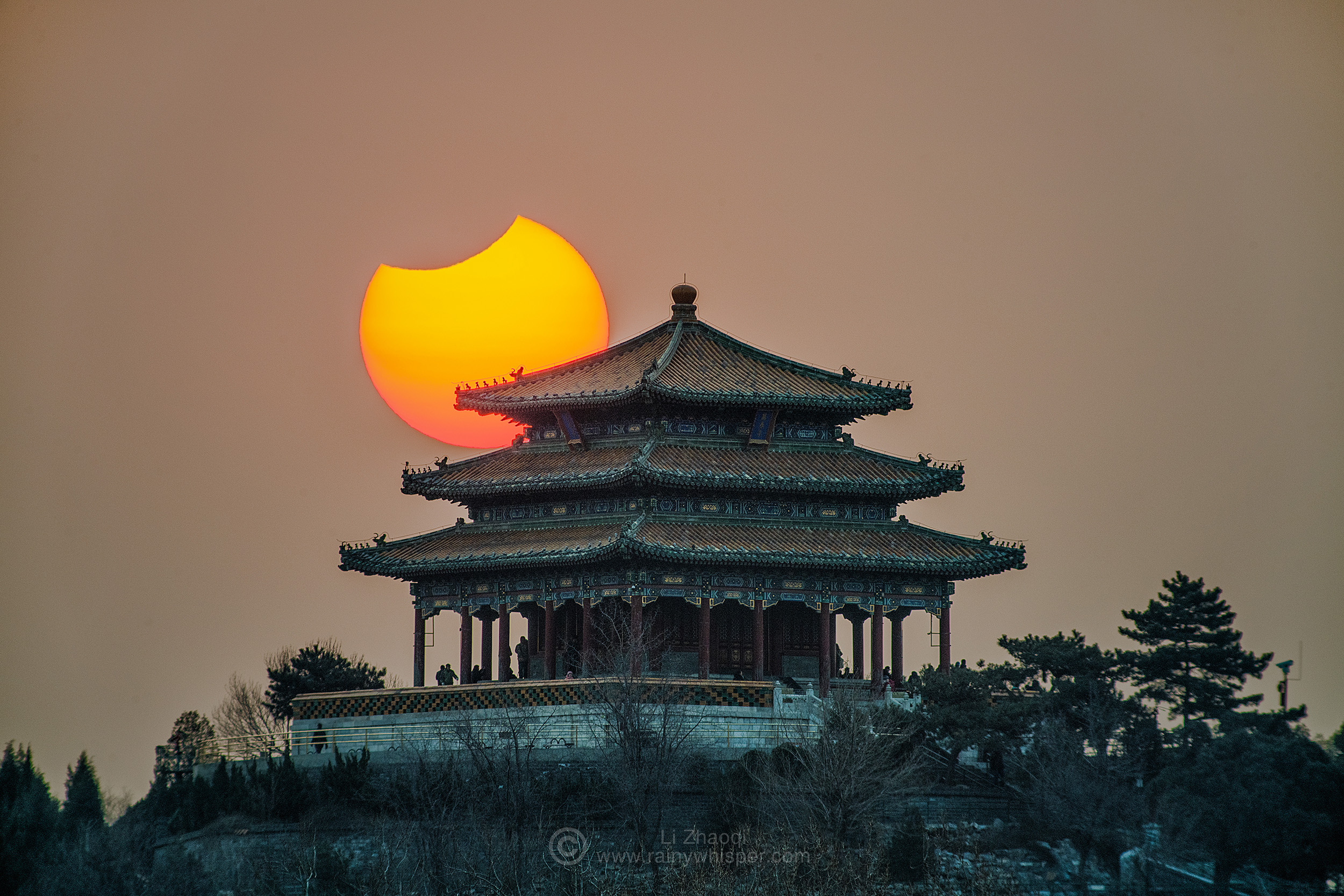 Partial Eclipse over Beijing