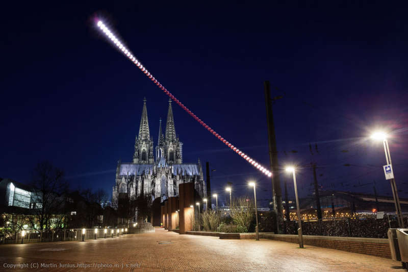 Lunar Eclipse over Cologne Cathedral