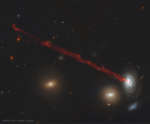 Dlinnyi gazovyi hvost spiral'noi galaktiki D100