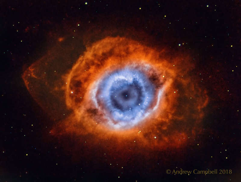 The Helix Nebula in Hydrogen and Oxygen