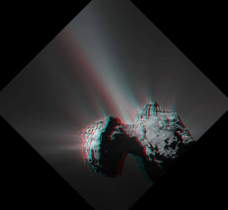 Комета 67P: стереоизображение