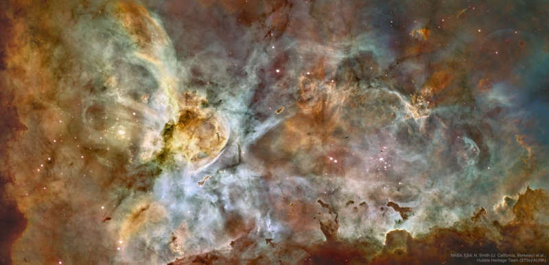 Панорама туманности Киля от телескопа им.Хаббла