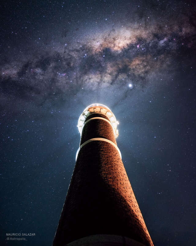 Milky Way over Uruguayan Lighthouse