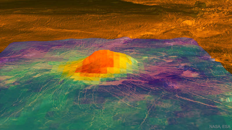 Evidence of an Active Volcano on Venus