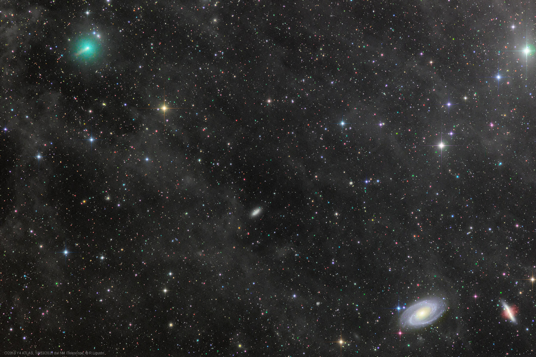 Comet ATLAS and the Mighty Galaxies