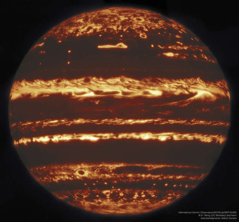 Jupiter in Infrared from Gemini