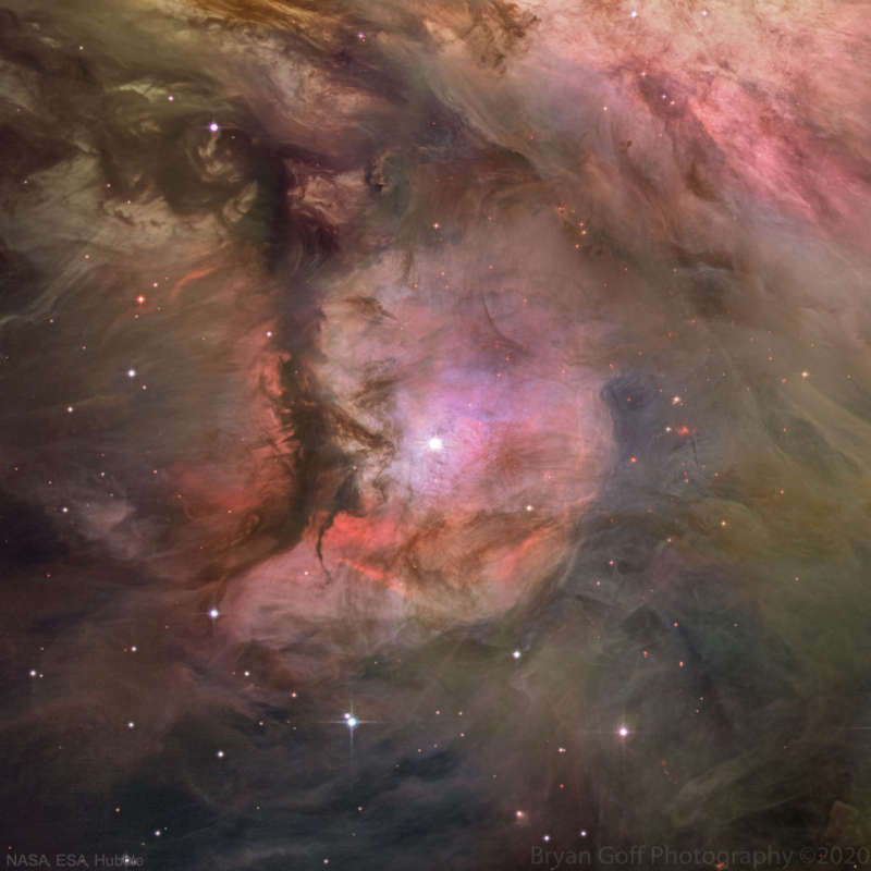M43: пыль, газ и звезды в туманности Ориона