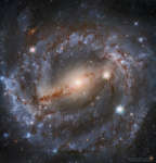 NGC 5643: близкая спиральная галактика от телескопа им.Хаббла
