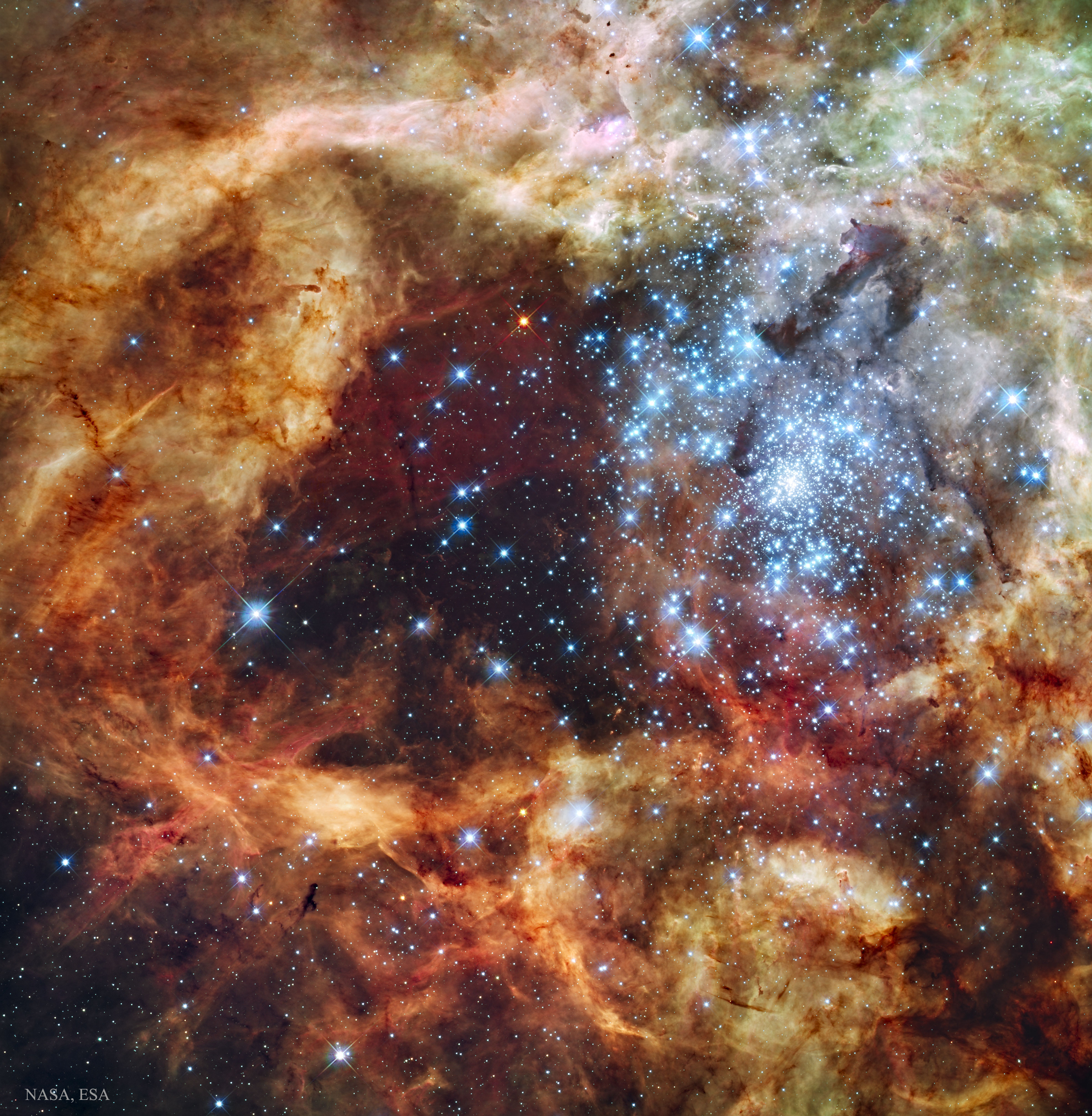 Star Cluster R136 Breaks Out