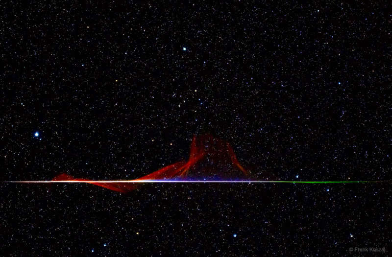 Разноцветный метеор из потока Квадрантиды