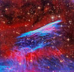 Ударная волна от сверхновой в туманности Карандаш