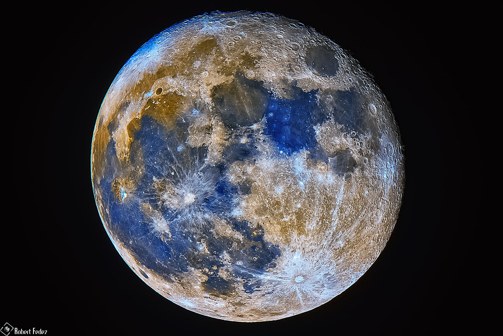 A Blue Moon in Exaggerated Colors