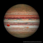 Юпитер и уменьшающееся Большое Красное Пятно