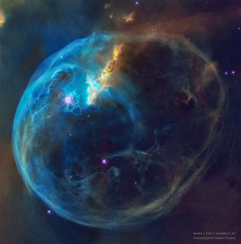 Туманность Пузырь: вид в телескоп им.Хаббла