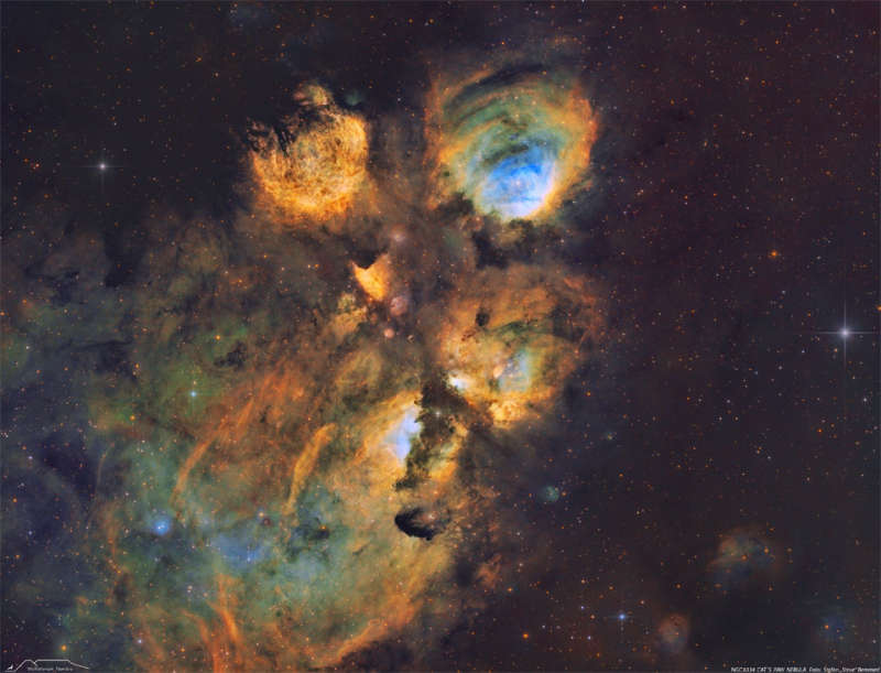 NGC 6334: tumannost' Koshach'ya Lapa