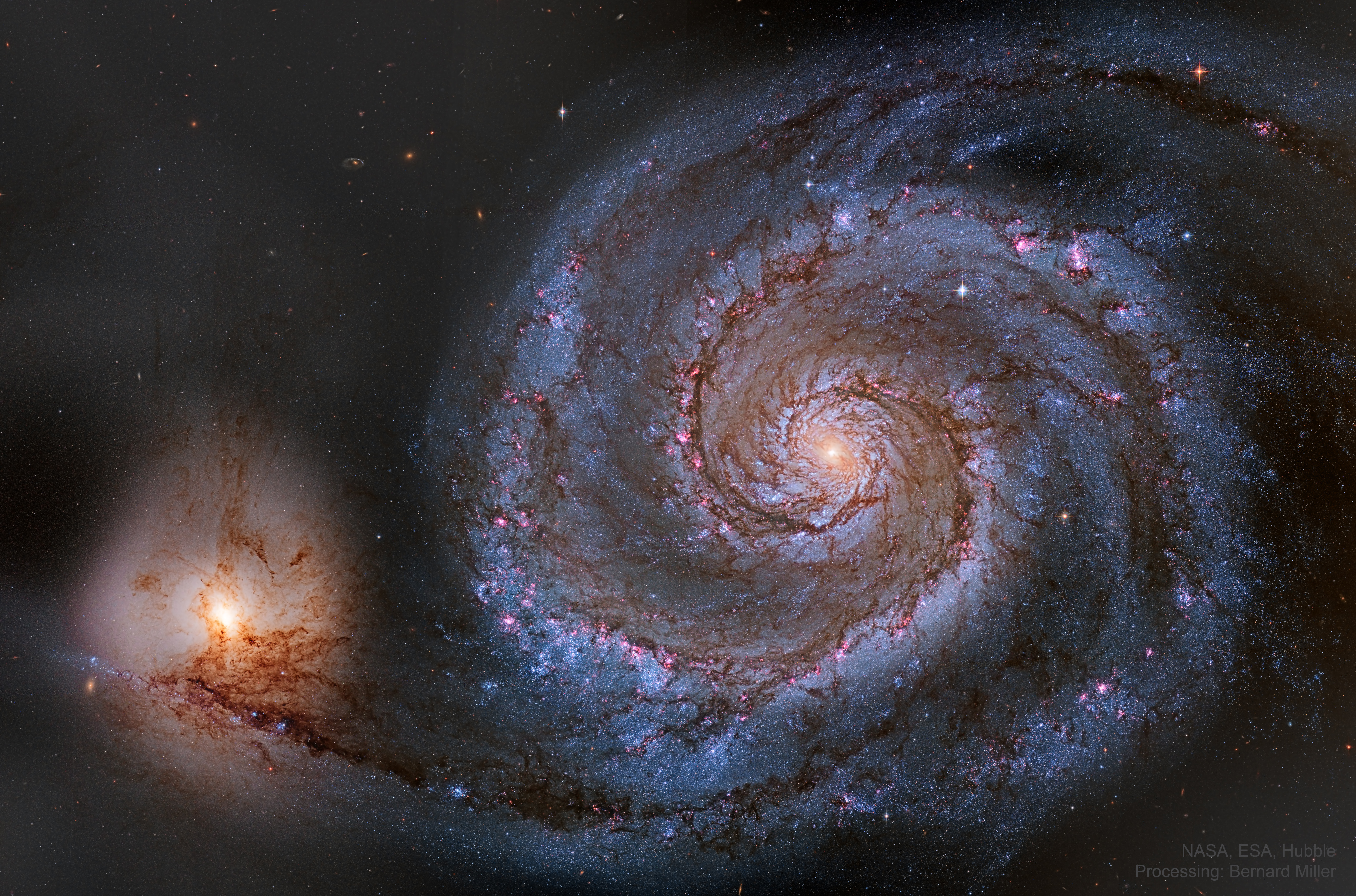 M51: галактика Водоворот от телескопа им.Хаббла