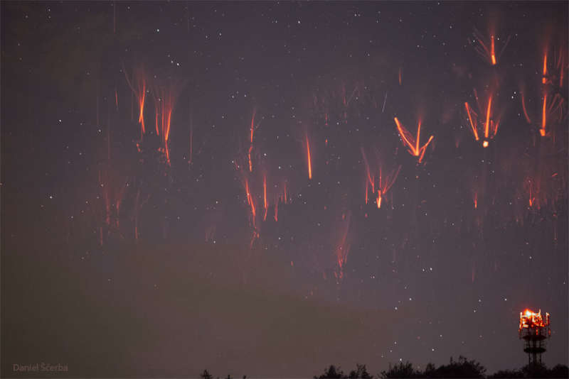 Red Sprite Lightning over the Czech Republic