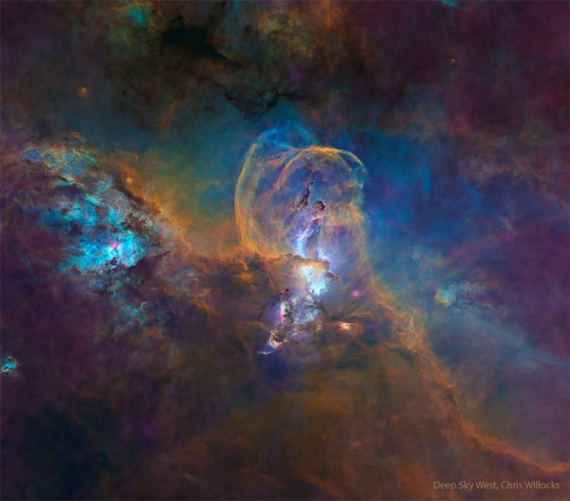 Oblast' zvezdoobrazovaniya NGC 3582 bez zvezd