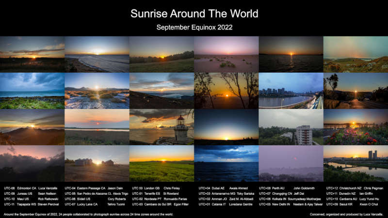 Equinox Sunrise Around the World
