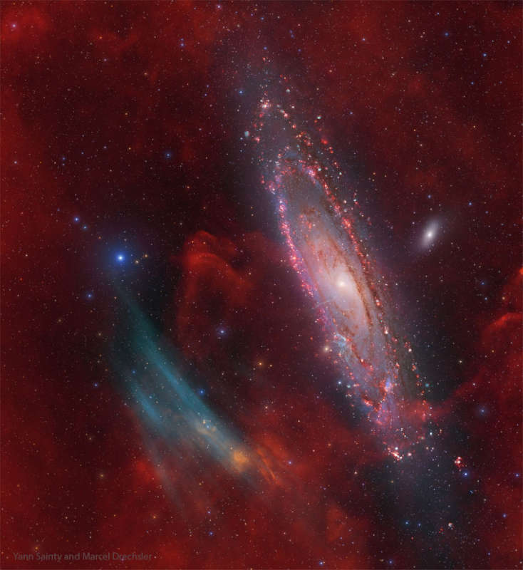 APOD: 2023 January 17 Б Unexpected Clouds Toward the Andromeda Galaxy