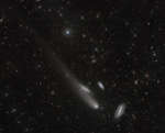Three Galaxies and a Comet