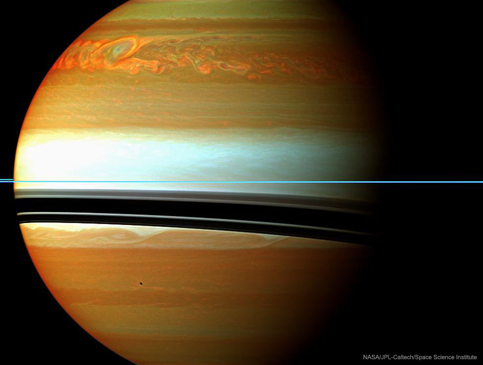 APOD: 2025 October 5 � A Long Storm System on Saturn