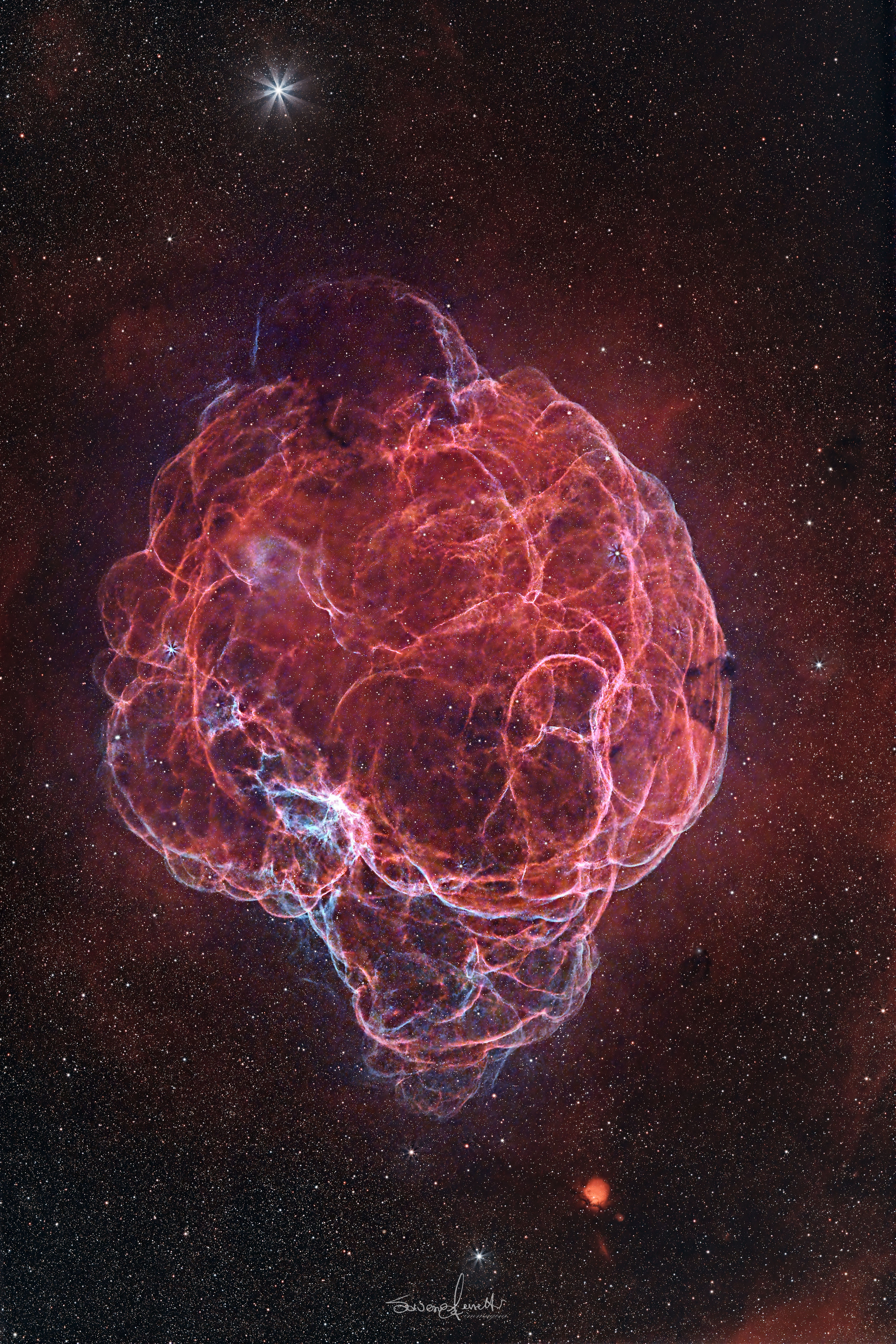 APOD: 2026 January 7 � Simeis 147: The Spaghetti Nebula Supernova Remnant