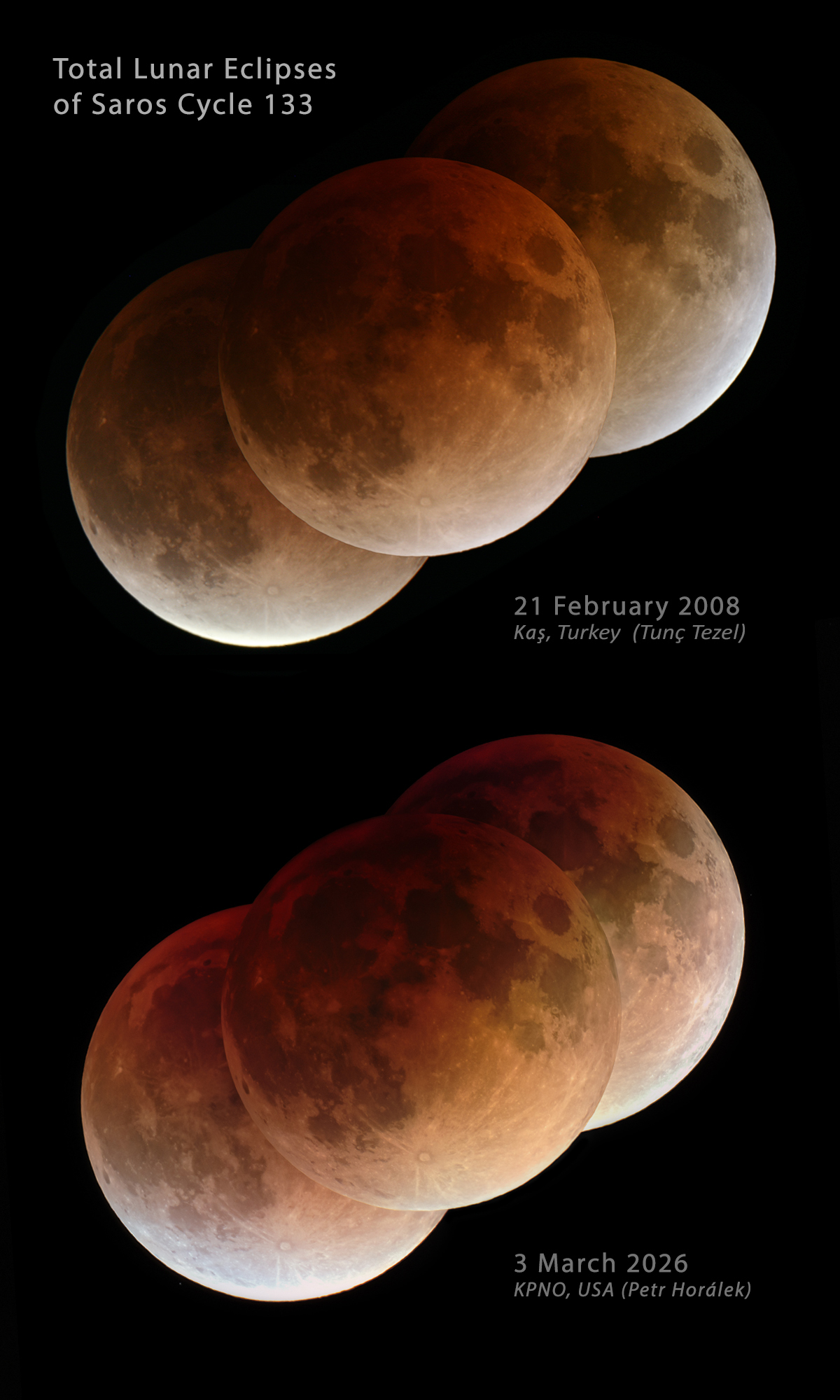 APOD: 2026 March 7 � Two Eclipses of Saros 133