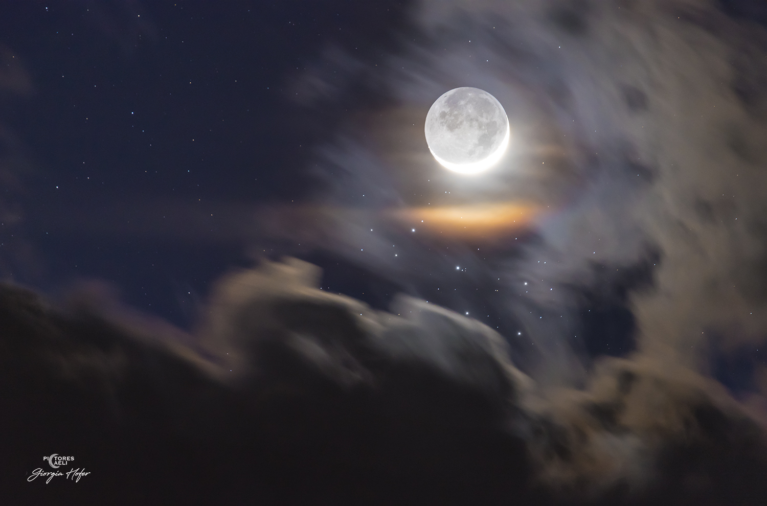 APOD: 2026 April 24 � Young Moon and Sister Stars