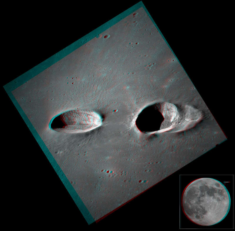 APOD: 2026 May 9 � Messier Craters in Stereo