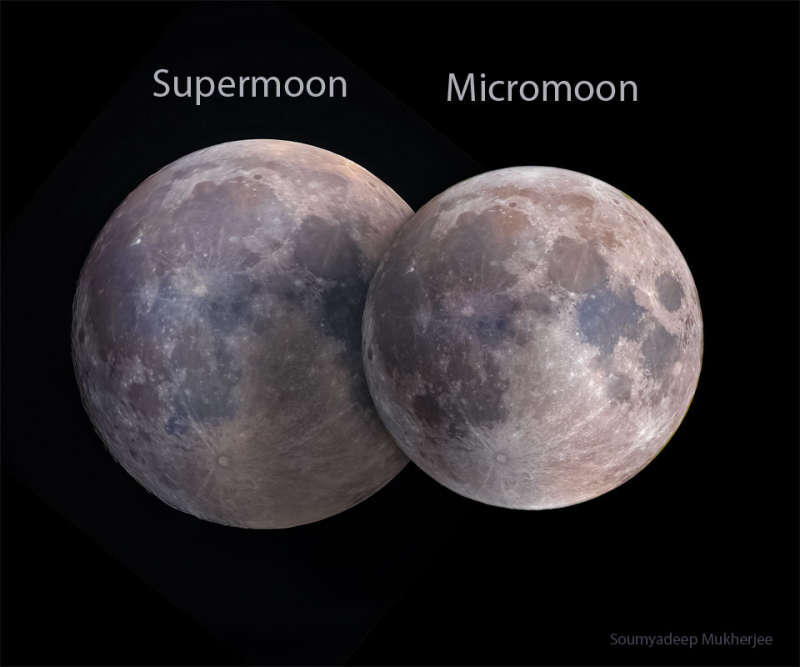 APOD: 2026 May 30 Б Supermoon Versus Micromoon