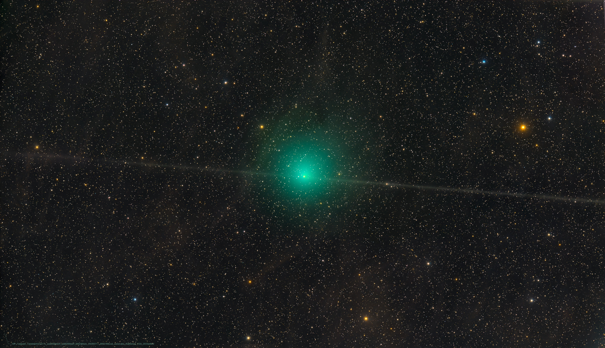 APOD: 2026 July 17 Б The Dust Trail of Comet Tempel 2