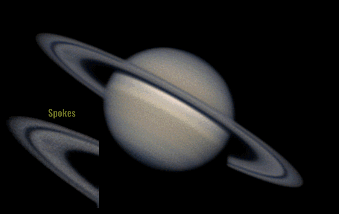 APOD: 2026 August 5 � Spokes on Saturn's B Ring