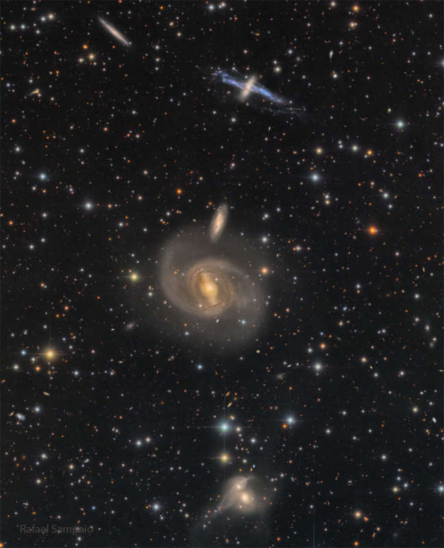 APOD: 2026 August 10 Á Three Galaxy Pairs