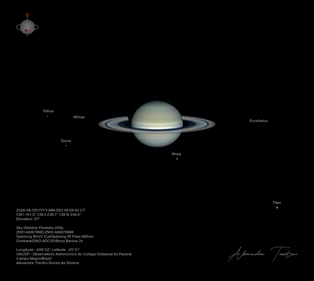APOD: 2026 August 11 � Six Moons of Saturn