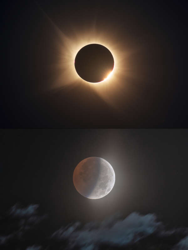 APOD: 2026 August 29 Б Eclipse Pair