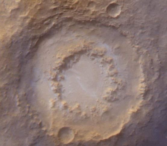 A Frosty Crater On Mars