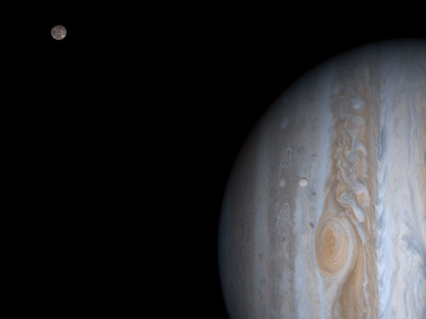 Jupiter, Europa, and Callisto